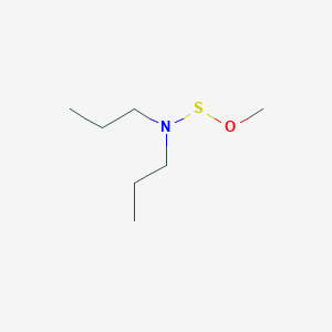 molecular formula C7H17NOS B14560257 Amidosulfoxylic acid, dipropyl-, methyl ester CAS No. 62161-78-8