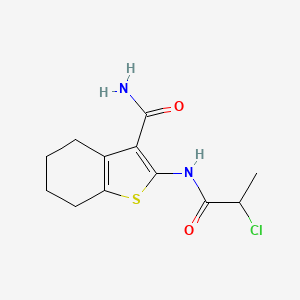 2-[(2-Chloropropanoyl)amino]-4,5,6,7-tetrahydro-1-benzothiophene-3-carboxamide