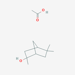 molecular formula C12H22O3 B14560337 Acetic acid;2,5,5-trimethylbicyclo[2.2.1]heptan-2-ol CAS No. 62034-05-3