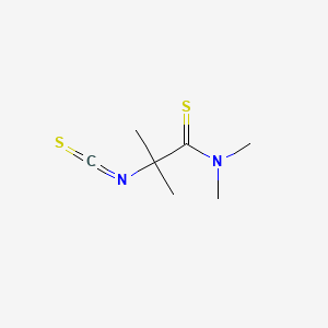 molecular formula C7H12N2S2 B14560363 Propanethioamide, 2-isothiocyanato-N,N,2-trimethyl- CAS No. 61796-06-3