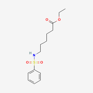 molecular formula C14H21NO4S B14560379 Ethyl 6-[(benzenesulfonyl)amino]hexanoate CAS No. 61714-33-8