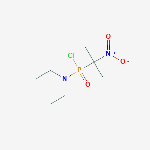 molecular formula C7H16ClN2O3P B14560388 N,N-Diethyl-P-(2-nitropropan-2-yl)phosphonamidic chloride CAS No. 61753-05-7
