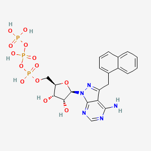 1-[5-O-(Hydroxy{[hydroxy(phosphonooxy)phosphoryl]oxy}phosphoryl)-beta-D-ribofuranosyl]-3-[(naphthalen-1-yl)methyl]-1H-pyrazolo[3,4-d]pyrimidin-4-amine