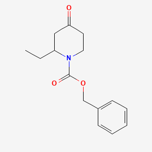 molecular formula C15H19NO3 B1456044 Benzyl 2-ethyl-4-oxopiperidine-1-carboxylate CAS No. 852051-11-7