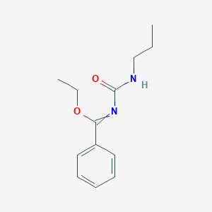 molecular formula C13H18N2O2 B14560440 Ethyl N-(propylcarbamoyl)benzenecarboximidate CAS No. 62220-85-3