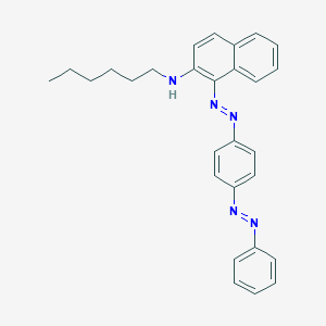 molecular formula C28H29N5 B14560467 N-Hexyl-1-[(E)-{4-[(E)-phenyldiazenyl]phenyl}diazenyl]naphthalen-2-amine CAS No. 62072-67-7