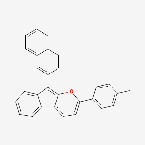 molecular formula C29H22O B14560473 Indeno[2,1-b]pyran, 9-(3,4-dihydro-2-naphthalenyl)-2-(4-methylphenyl)- CAS No. 62224-94-6