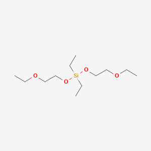 molecular formula C12H28O4Si B14560474 Silane, diethyldi(2-ethoxyethyloxy)- CAS No. 61667-40-1