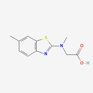 molecular formula C11H12N2O2S B1456048 N-methyl-N-(6-methyl-1,3-benzothiazol-2-yl)glycine CAS No. 1352999-99-5