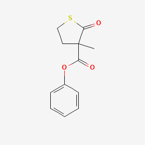 molecular formula C12H12O3S B14560499 Phenyl 3-methyl-2-oxothiolane-3-carboxylate CAS No. 62149-70-6