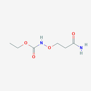 molecular formula C6H12N2O4 B14560529 Carbamic acid, (3-amino-3-oxopropoxy)-, ethyl ester CAS No. 61982-52-3