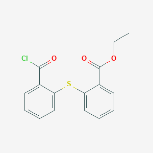 molecular formula C16H13ClO3S B14560540 Ethyl 2-{[2-(chlorocarbonyl)phenyl]sulfanyl}benzoate CAS No. 62220-53-5