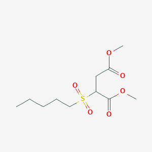 molecular formula C11H20O6S B14560545 Dimethyl 2-(pentane-1-sulfonyl)butanedioate CAS No. 62163-87-5