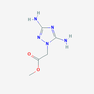 molecular formula C5H9N5O2 B14560589 Methyl (3,5-diamino-1H-1,2,4-triazol-1-yl)acetate CAS No. 62176-95-8