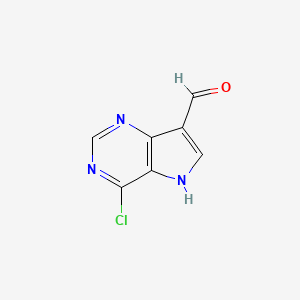 4-Chloro-5H-pyrrolo[3,2-d]pyrimidine-7-carbaldehyde