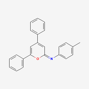 molecular formula C24H19NO B14560643 4,6-Diphenyl-2-(4-tolylimino)pyran CAS No. 62219-22-1