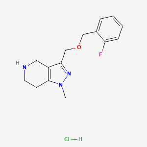 3-{[(2-fluorobenzyl)oxy]methyl}-1-methyl-4,5,6,7-tetrahydro-1H-pyrazolo[4,3-c]pyridine hydrochloride
