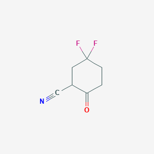 molecular formula C7H7F2NO B1456075 2-Cyano-4,4-difluorocyclohexanone CAS No. 1309602-28-5