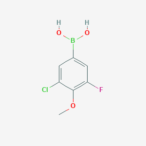molecular formula C7H7BClFO3 B1456076 3-Chloro-5-fluoro-4-methoxyphenylboronic acid CAS No. 1451392-04-3