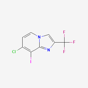 molecular formula C8H3ClF3IN2 B1456079 7-Chloro-8-iodo-2-(trifluoromethyl)imidazo[1,2-a]pyridine CAS No. 1331823-98-3