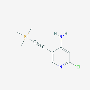molecular formula C10H13ClN2Si B1456082 2-Chloro-5-[2-(trimethylsilyl)ethynyl]pyridin-4-amine CAS No. 1296201-72-3