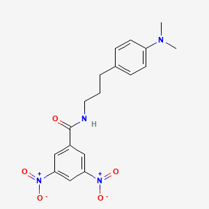 molecular formula C18H20N4O5 B14560827 N-{3-[4-(Dimethylamino)phenyl]propyl}-3,5-dinitrobenzamide CAS No. 62065-07-0