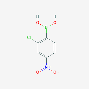 molecular formula C6H5BClNO4 B1456084 2-Chloro-4-nitrophenylboronic acid CAS No. 1436612-57-5