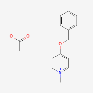 molecular formula C15H17NO3 B14560855 Pyridinium, 1-methyl-4-(phenylmethoxy)-, acetate CAS No. 61859-87-8