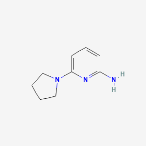 molecular formula C9H13N3 B1456087 6-(Pyrrolidin-1-yl)pyridin-2-amine CAS No. 883987-27-7