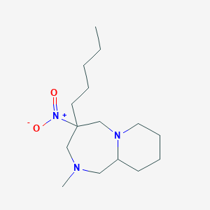 molecular formula C15H29N3O2 B14560872 Pyrido[1,2-a][1,4]diazepine, decahydro-2-methyl-4-nitro-4-pentyl- CAS No. 62175-98-8