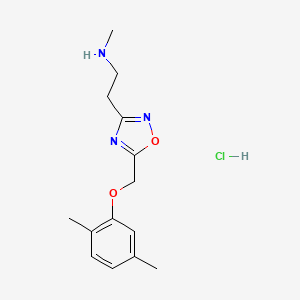 (2-{5-[(2,5-Dimethylphenoxy)methyl]-1,2,4-oxadiazol-3-yl}ethyl)methylamine hydrochloride
