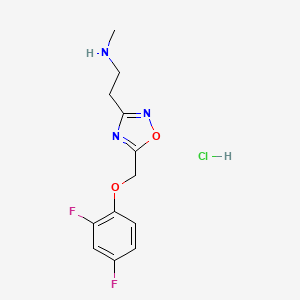 (2-{5-[(2,4-Difluorophenoxy)methyl]-1,2,4-oxadiazol-3-yl}ethyl)methylamine hydrochloride