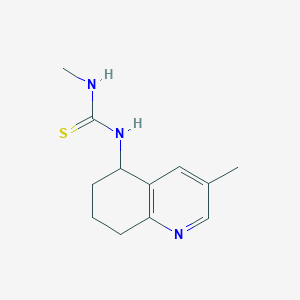 molecular formula C12H17N3S B14560896 N-Methyl-N'-(3-methyl-5,6,7,8-tetrahydroquinolin-5-yl)thiourea CAS No. 62230-75-5