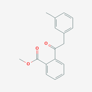 molecular formula C17H16O3 B14560911 Methyl 2-[(3-methylphenyl)acetyl]benzoate CAS No. 61653-02-9