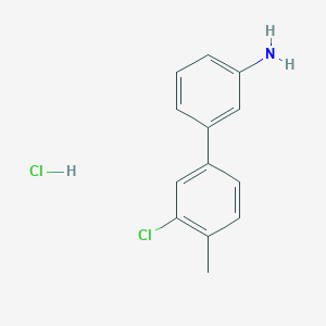 molecular formula C13H13Cl2N B1456093 3-(3-Chloro-4-methylphenyl)aniline, HCl CAS No. 1352318-30-9