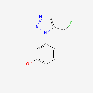 molecular formula C10H10ClN3O B1456098 5-(chloromethyl)-1-(3-methoxyphenyl)-1H-1,2,3-triazole CAS No. 1338692-34-4