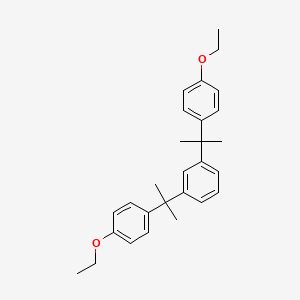 molecular formula C28H34O2 B14561032 Benzene, 1,3-bis[1-(4-ethoxyphenyl)-1-methylethyl]- CAS No. 61907-78-6