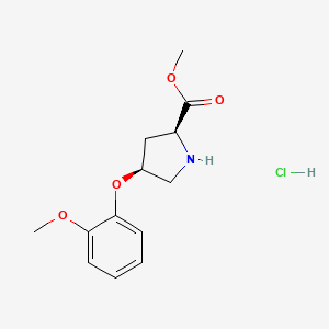 Methyl (2S,4S)-4-(2-methoxyphenoxy)-2-pyrrolidinecarboxylate hydrochloride