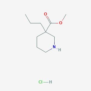 molecular formula C10H20ClNO2 B1456112 Methyl 3-propylpiperidine-3-carboxylate hydrochloride CAS No. 1332531-67-5