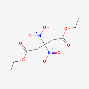 molecular formula C9H14N2O8 B14561135 Diethyl 3,3-dinitropentanedioate CAS No. 62116-19-2