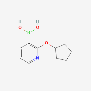 molecular formula C10H14BNO3 B1456115 2-(Cyclopentyloxy)pyridine-3-boronic acid CAS No. 1621416-46-3