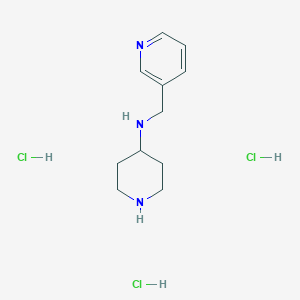 molecular formula C11H20Cl3N3 B1456116 N-(Pyridin-3-ylmethyl)piperidin-4-amine trihydrochloride CAS No. 1349716-99-9