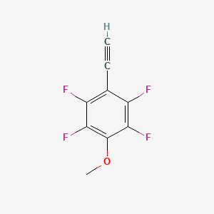 molecular formula C9H4F4O B14561195 Benzene, 1-ethynyl-2,3,5,6-tetrafluoro-4-methoxy- CAS No. 61794-57-8