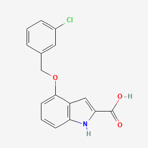 4-[(3-chlorobenzyl)oxy]-1H-indole-2-carboxylic acid