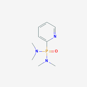 molecular formula C9H16N3OP B14561215 N,N,N',N'-Tetramethyl-P-pyridin-2-ylphosphonic diamide CAS No. 61829-41-2
