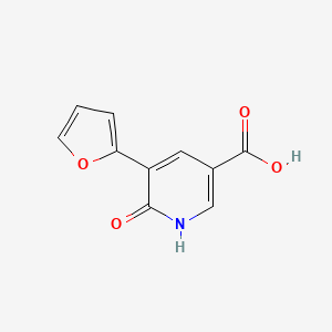 molecular formula C10H7NO4 B1456122 5-(FURAN-2-YL)-6-HYDROXYNICOTINIC ACID CAS No. 1261924-61-1