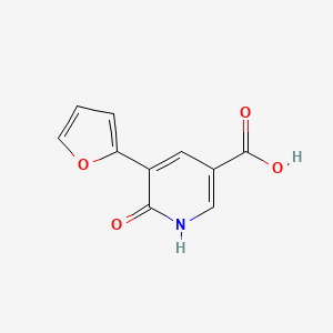 molecular formula C10H7NO4 B1456122 5-(Furan-2-yl)-6-oxo-1,6-dihydropyridine-3-carboxylic acid CAS No. 1261924-61-1