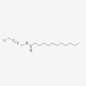 molecular formula C16H27ClO2 B14561223 4-Chlorobut-2-YN-1-YL dodecanoate CAS No. 61747-67-9