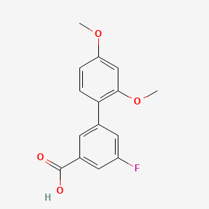 molecular formula C15H13FO4 B1456123 3-(2,4-Dimethoxyphenyl)-5-fluorobenzoic acid CAS No. 1261895-15-1