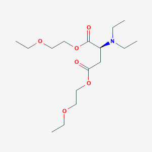 molecular formula C16H31NO6 B14561245 Bis(2-ethoxyethyl) N,N-diethyl-L-aspartate CAS No. 62027-57-0